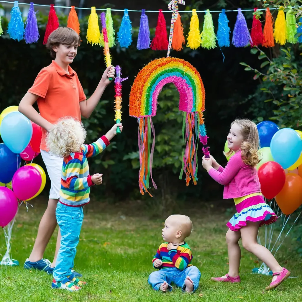 arco iris piñata rainbow